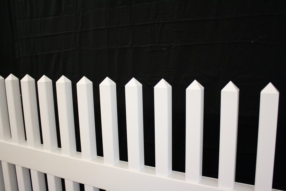 Victorian Spaced Picket Vinyl Fence Straight Top Panel NJ Vinyl Fence