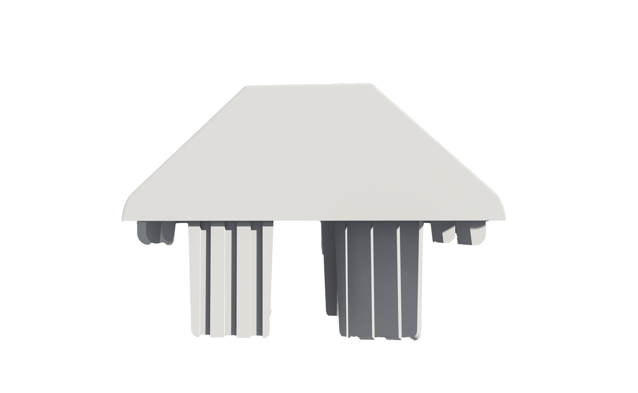 7/8 x 3 Dog Ear Vinyl Fence Picket Cap NJ Vinyl Fence Supplier